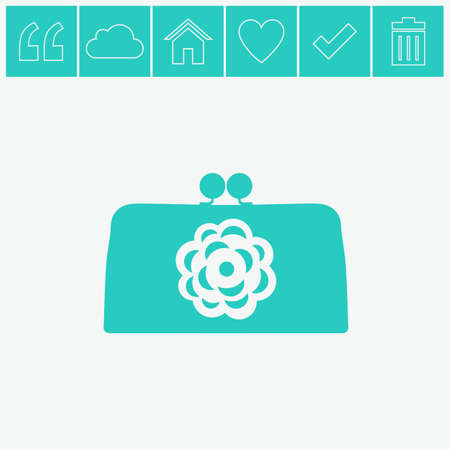 Purse vector icon.のイラスト素材