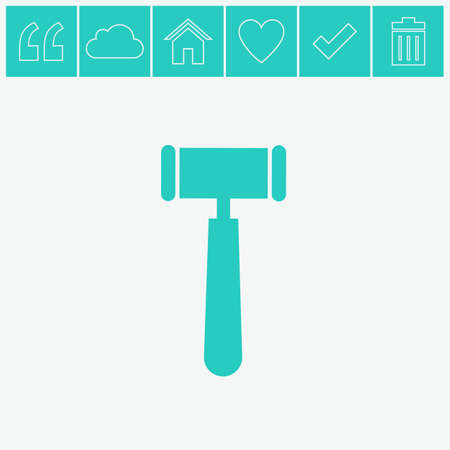 Hammer vector icon.のイラスト素材