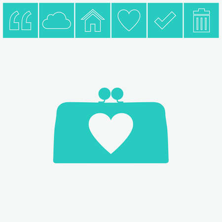 Purse vector icon.のイラスト素材