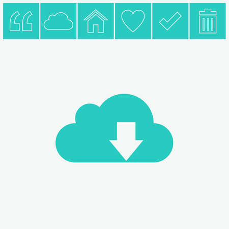 Cloud download vector icon.のイラスト素材