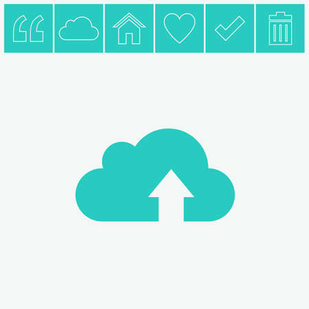 Cloud download vector icon.のイラスト素材