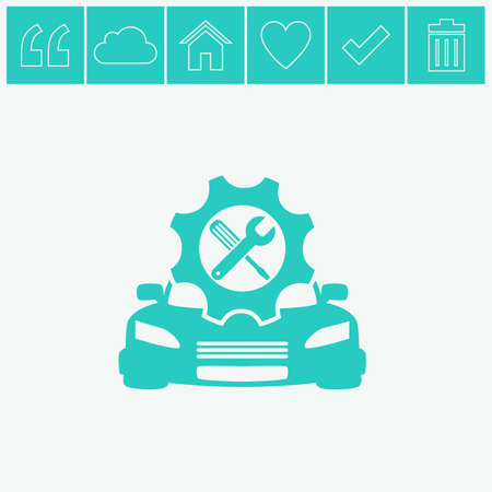 Car service vector icon. Auto repair icon.のイラスト素材