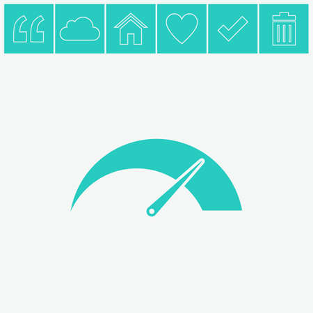 Tachometer vector icon. Car speedometer performance.のイラスト素材