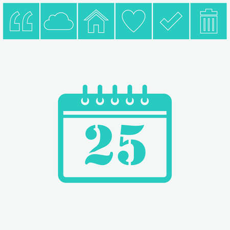 Calendar Icon with 25.のイラスト素材