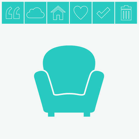 Armchair vector icon.のイラスト素材
