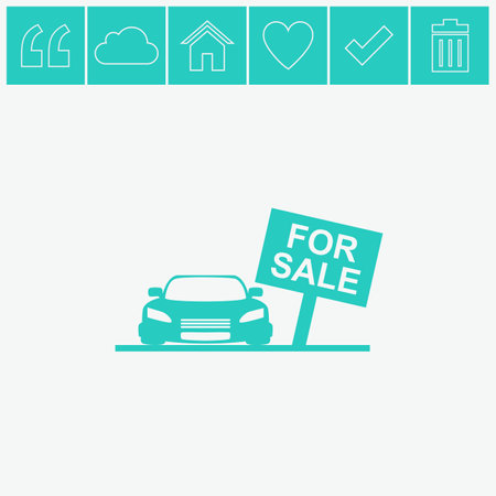 Car sale vector icon.のイラスト素材