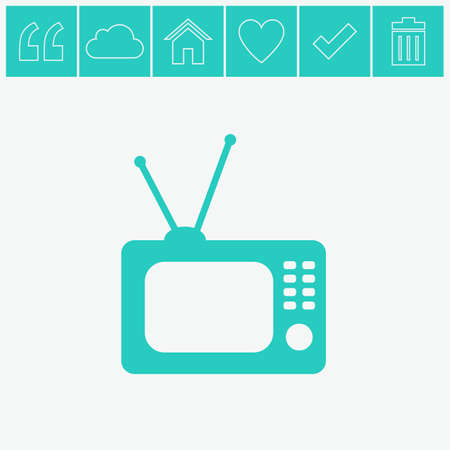 Retro TV vector icon.のイラスト素材
