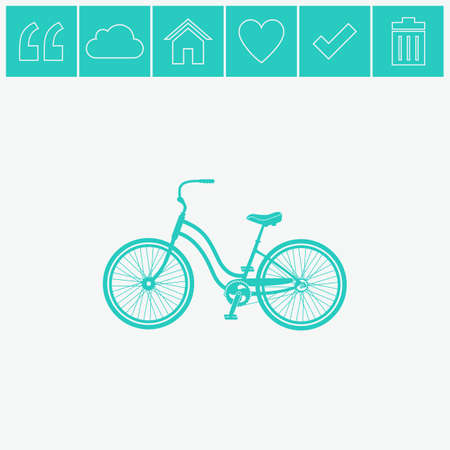 Classic bicycle vector icon.のイラスト素材