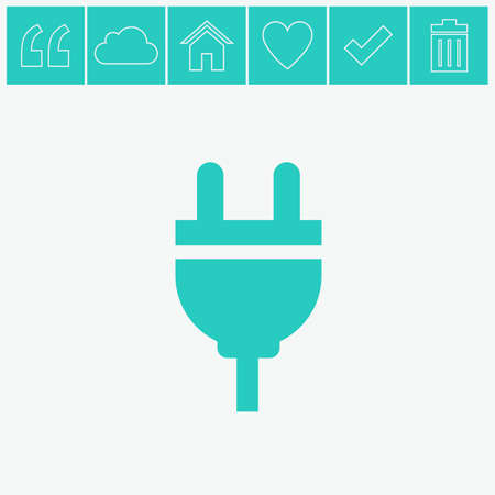 Electric plug vector icon.のイラスト素材