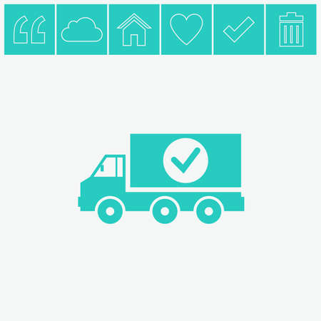Truck vector icon.のイラスト素材