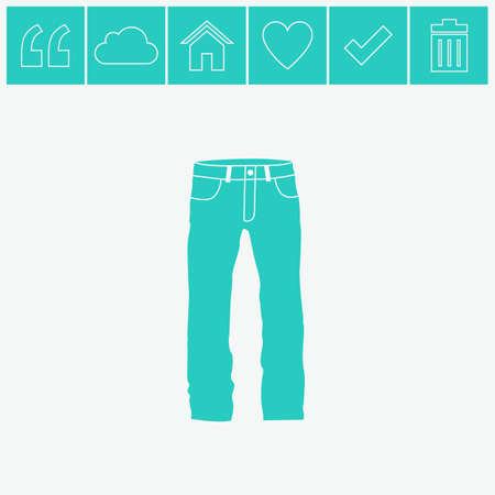 Men's jeans or pants vector icon.のイラスト素材