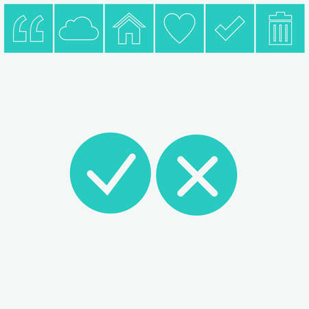 Yes or No vector icon.のイラスト素材