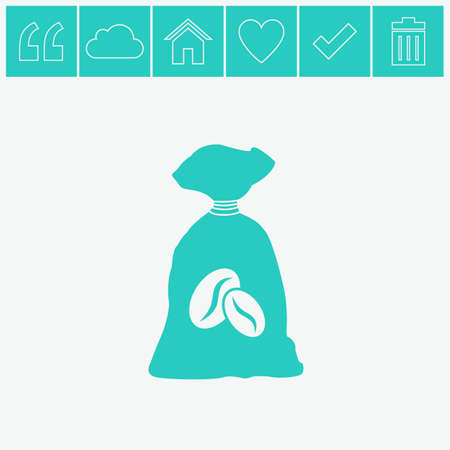 Coffee bag vector icon.のイラスト素材