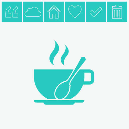Coffee cup vector icon.のイラスト素材
