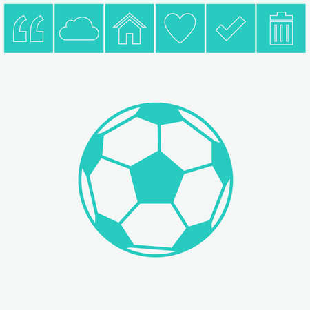 Football ball vector icon. Soccer ball symbol.のイラスト素材