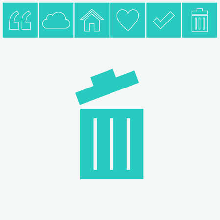 Trash bin vector icon.のイラスト素材