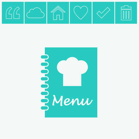 Menu book vector icon.のイラスト素材