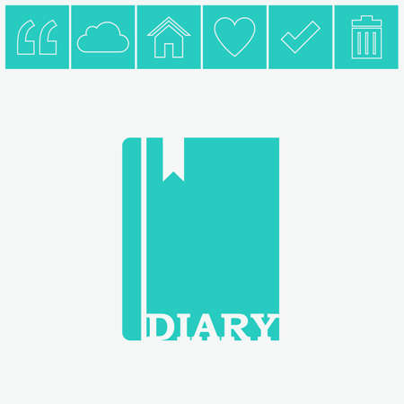 Diary vector icon.のイラスト素材