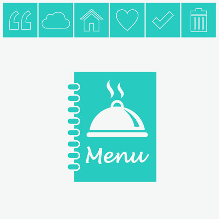 Menu book vector icon.のイラスト素材