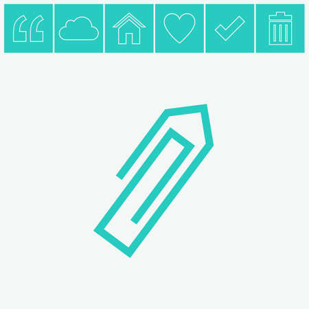 Paperclip vector icon.のイラスト素材