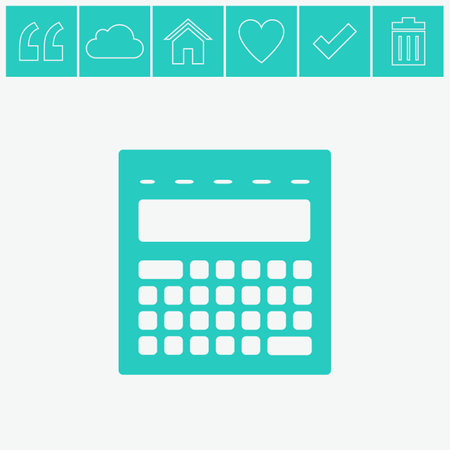 Calculator vector icon.のイラスト素材