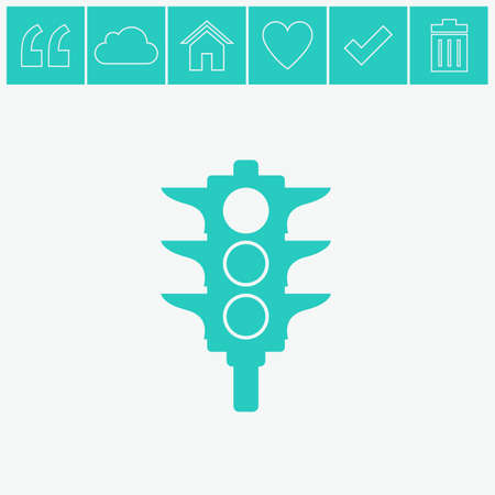 Traffic light signal vector icon.のイラスト素材