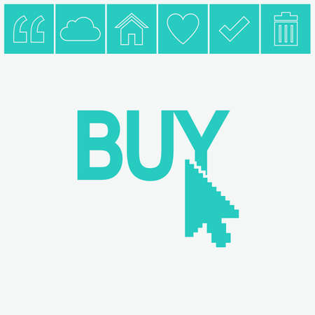 Buy now vector icon. Online buying symbol.のイラスト素材