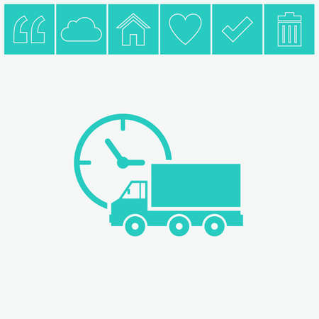 Truck vector icon. Delivery icon.のイラスト素材