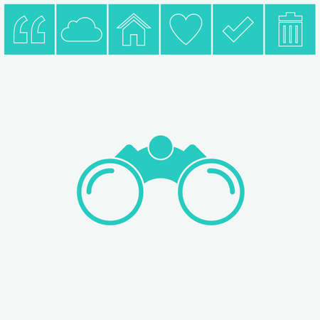 Binoculars vector icon.のイラスト素材
