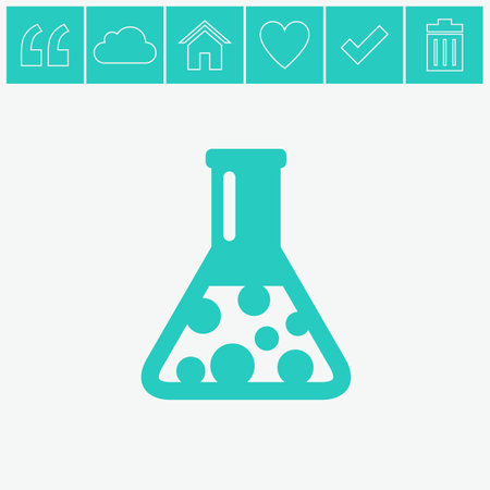 Flask vector icon.のイラスト素材