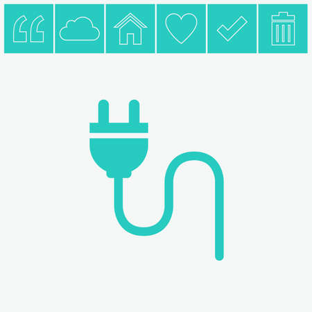Electric plug vector icon.のイラスト素材