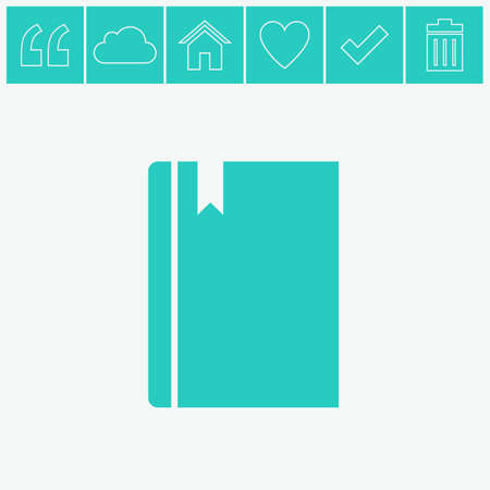 Book or notebook vector icon.のイラスト素材
