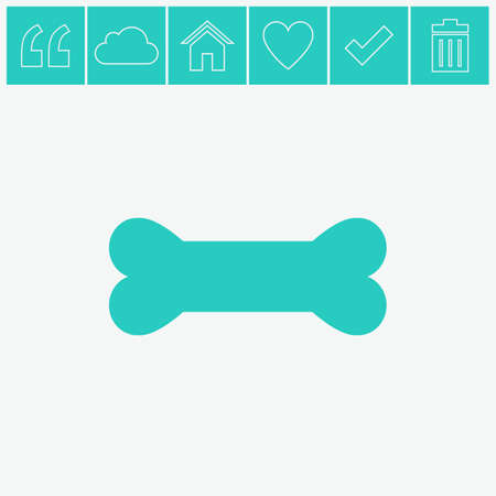 Dog bone vector icon. Pets food symbol.のイラスト素材