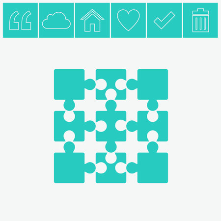 Puzzles piece vector icon.のイラスト素材