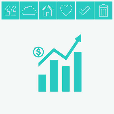Graph chart sign icon. Infographic.のイラスト素材