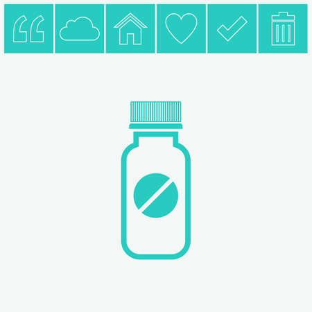Pills vector icon. Medicine sign. Drugs icon.のイラスト素材