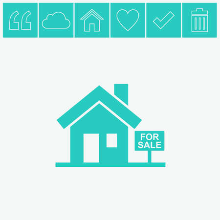 House for sale vector icon. Broker symbol.のイラスト素材