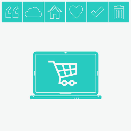 Online shopping vector icon.のイラスト素材