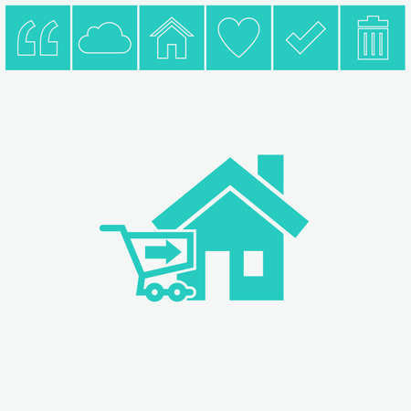 Home delivery vector icon.のイラスト素材