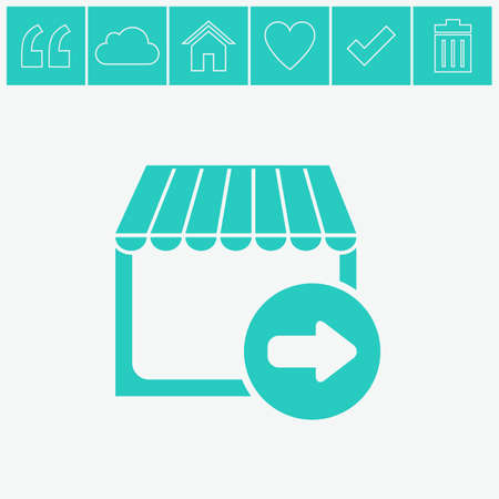 Store vector icon. Shopping web icon. Online buying symbol. Shop sign icon.のイラスト素材
