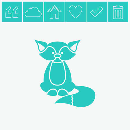 Fox vector icon. Animal symbol.のイラスト素材