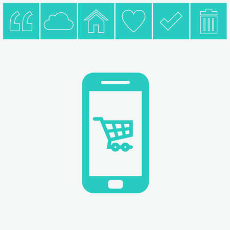 Online shopping vector icon.のイラスト素材