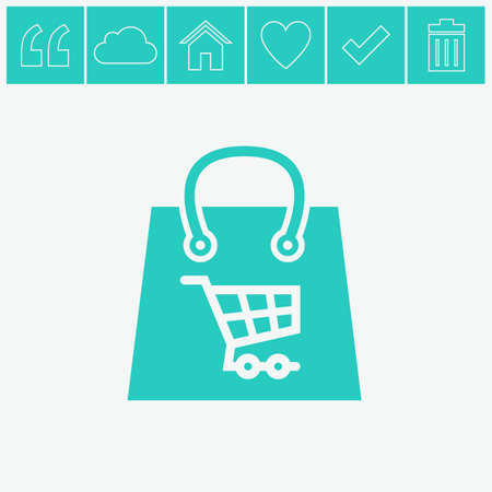 Shopping bag vector icon.のイラスト素材