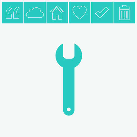Wrench vector icon.のイラスト素材