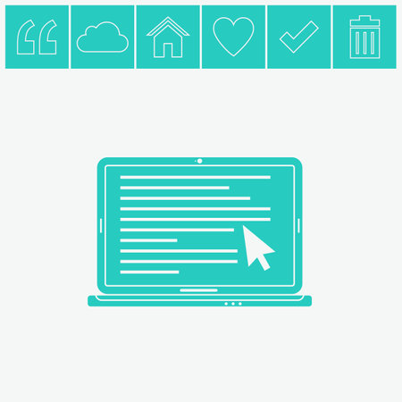 Laptop vector icon.のイラスト素材
