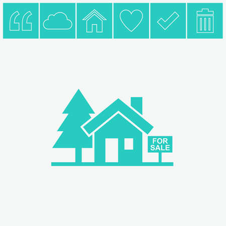 House for sale vector icon. Broker symbol.のイラスト素材
