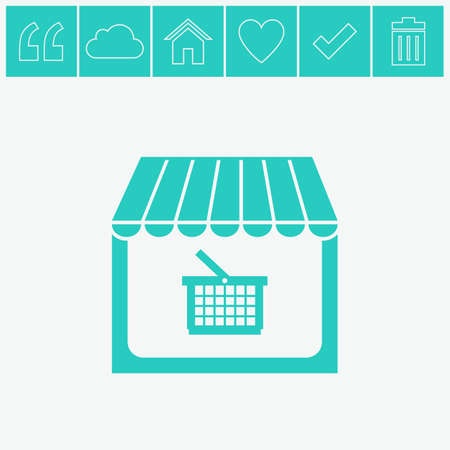 Store vector icon. Shopping web icon. Online buying symbol. Shop sign icon.のイラスト素材
