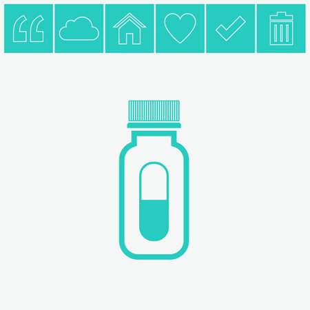 Pills vector icon. Medicine sign. Drugs icon.のイラスト素材