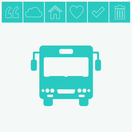 Bus vector icon. Public transport symbol.のイラスト素材