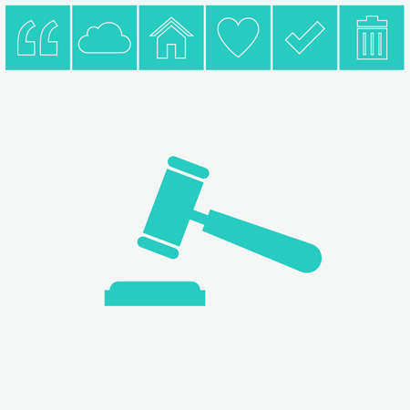 Judge or auction hammer vector icon.のイラスト素材